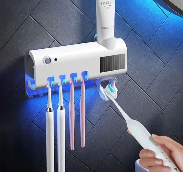 PORTA CEPILLO DISPENSADOR DE CREMA DENTAL CON ESTERILIZADOR UV – G-mass  Store